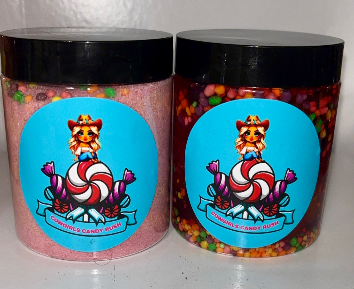 Cowgirls Candy Rush Oowey Gooey Strawberry Nerdy Gushies W/Dipping Powder