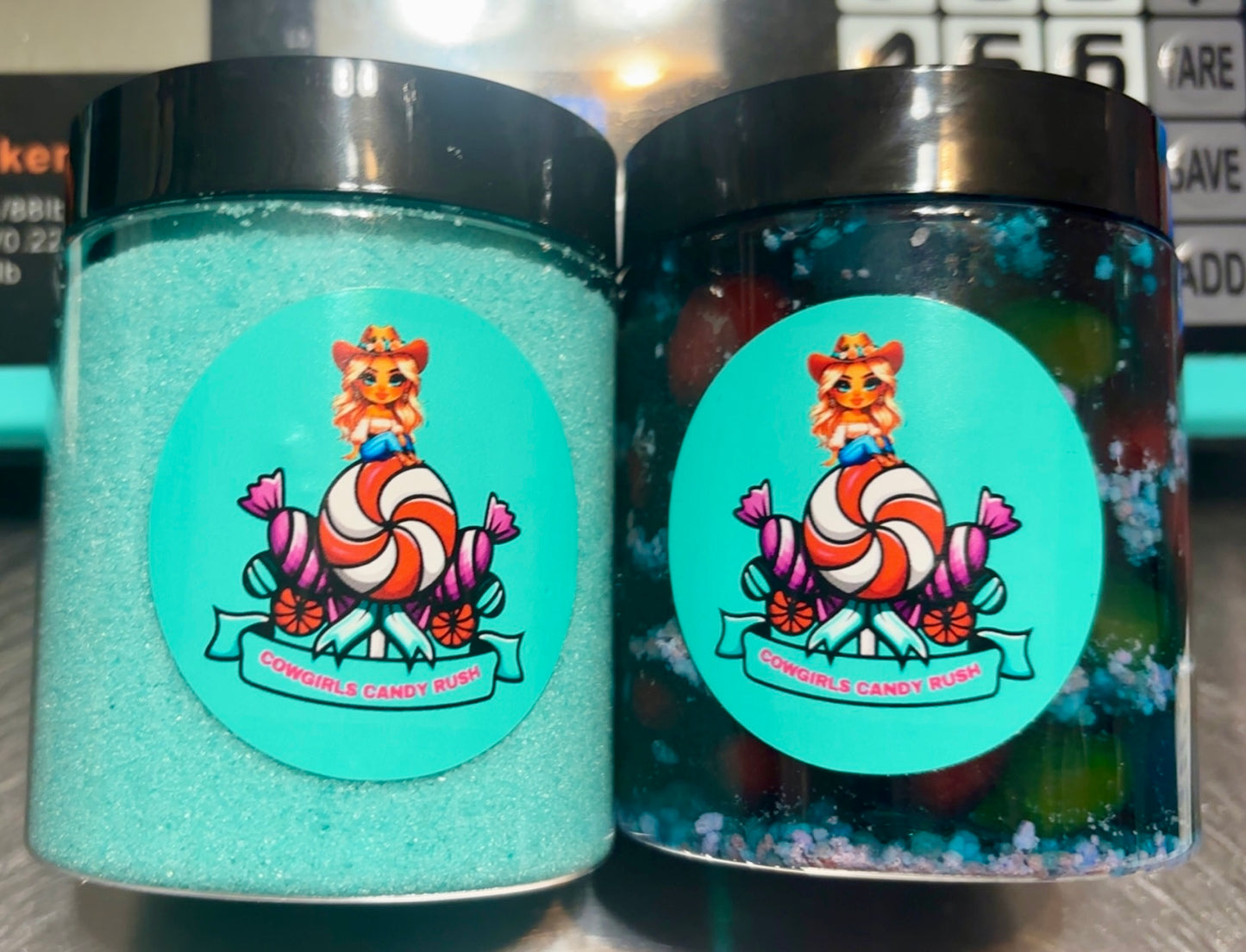 Cowgirls Candy Rush Oowey Gooey Cotton Candy Gushies W/Dipping Powder