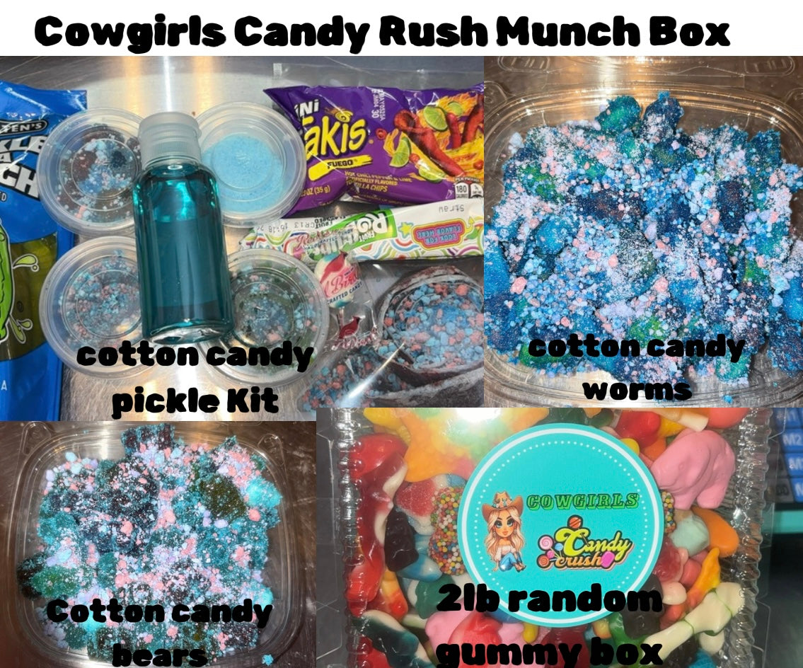 Cowgirls Candy Rush Cotton Candy Snack Box