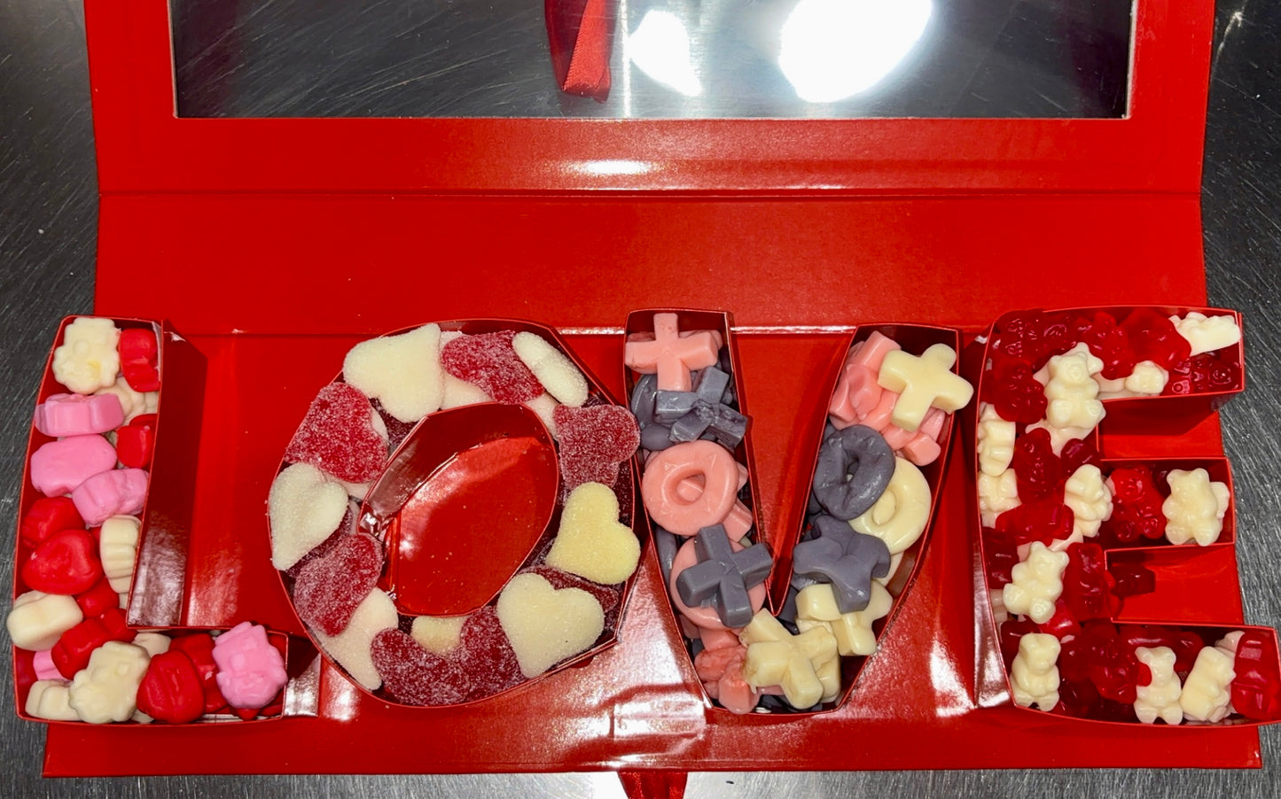 Valentines Love Gummy Box With Highlander Cow Gift Set