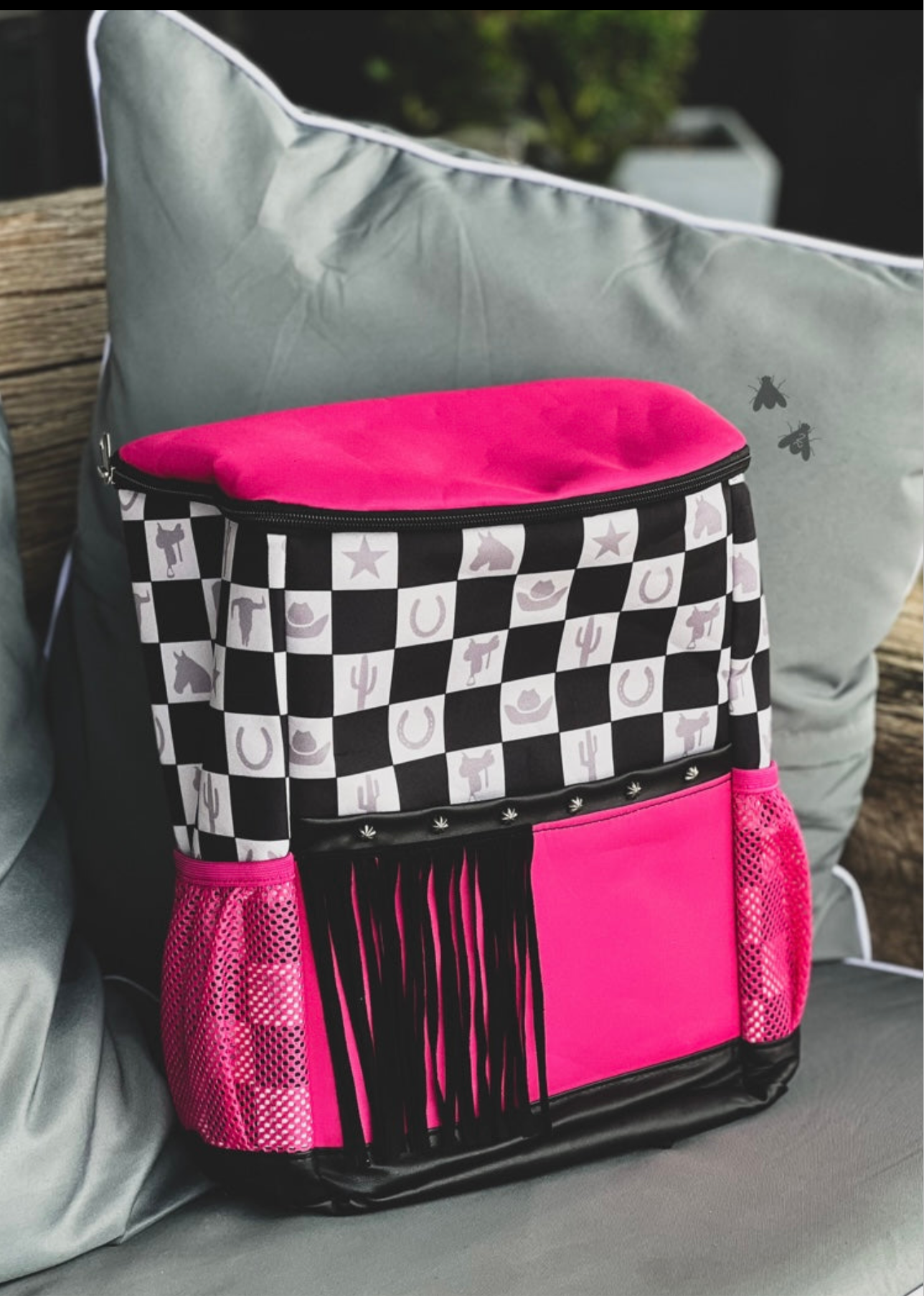 Checkered Backpack Cooler