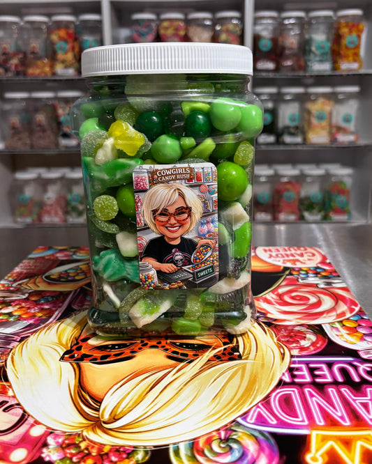 Cowgirls Candy Rush Green Sweet & Sour Mix 6lb Jar