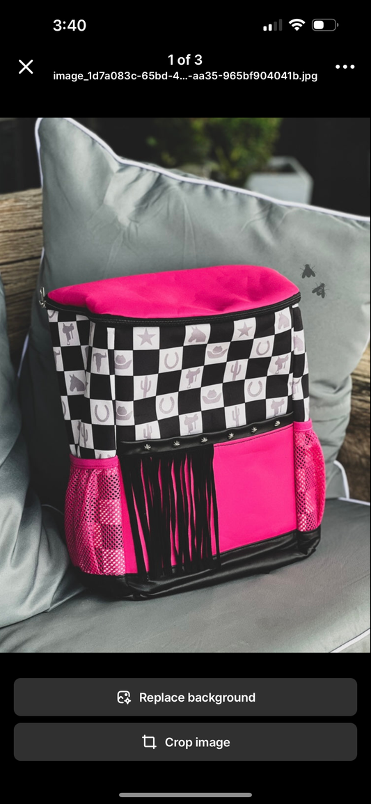 Checkered Backpack Cooler