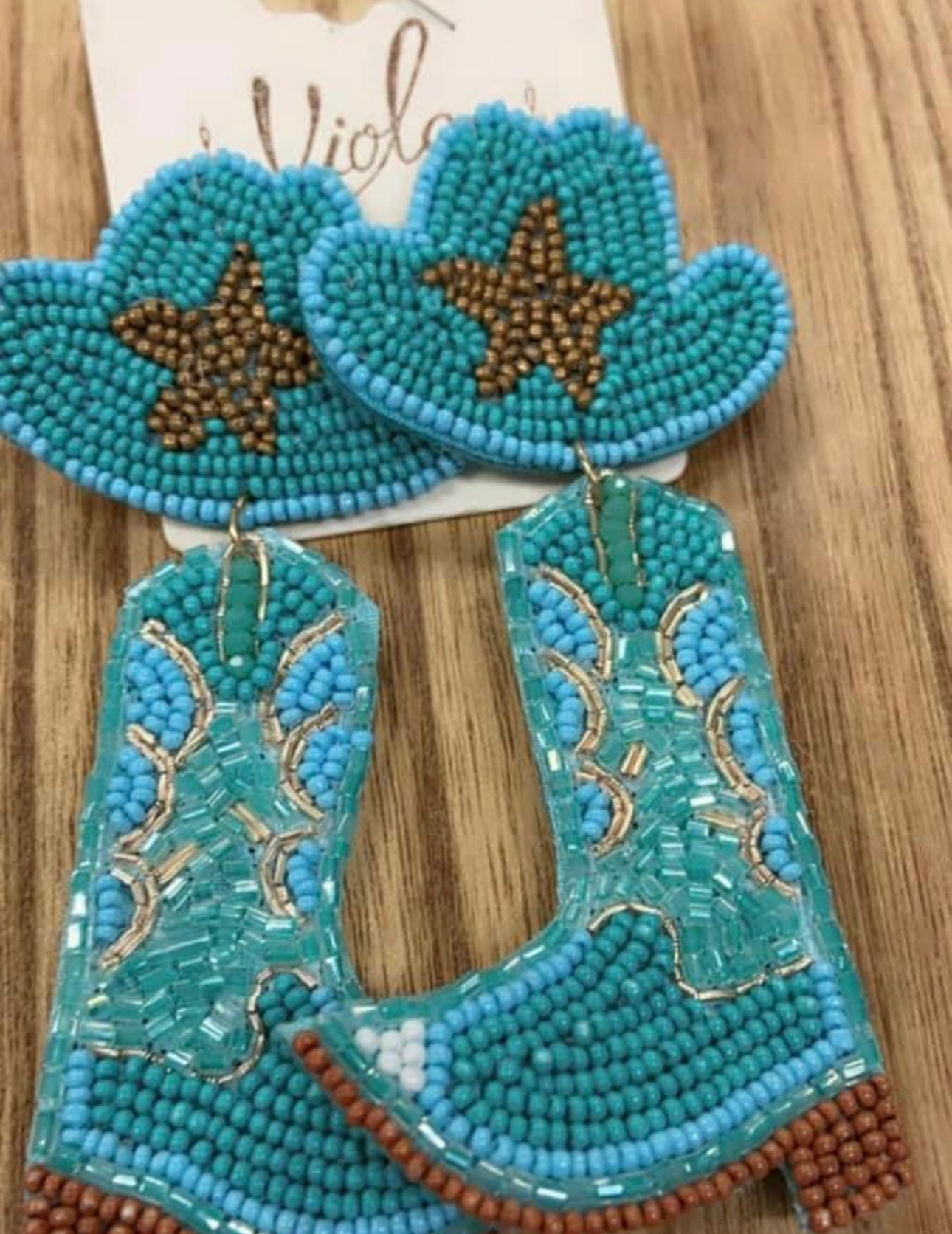 Western TW Boots Earrings