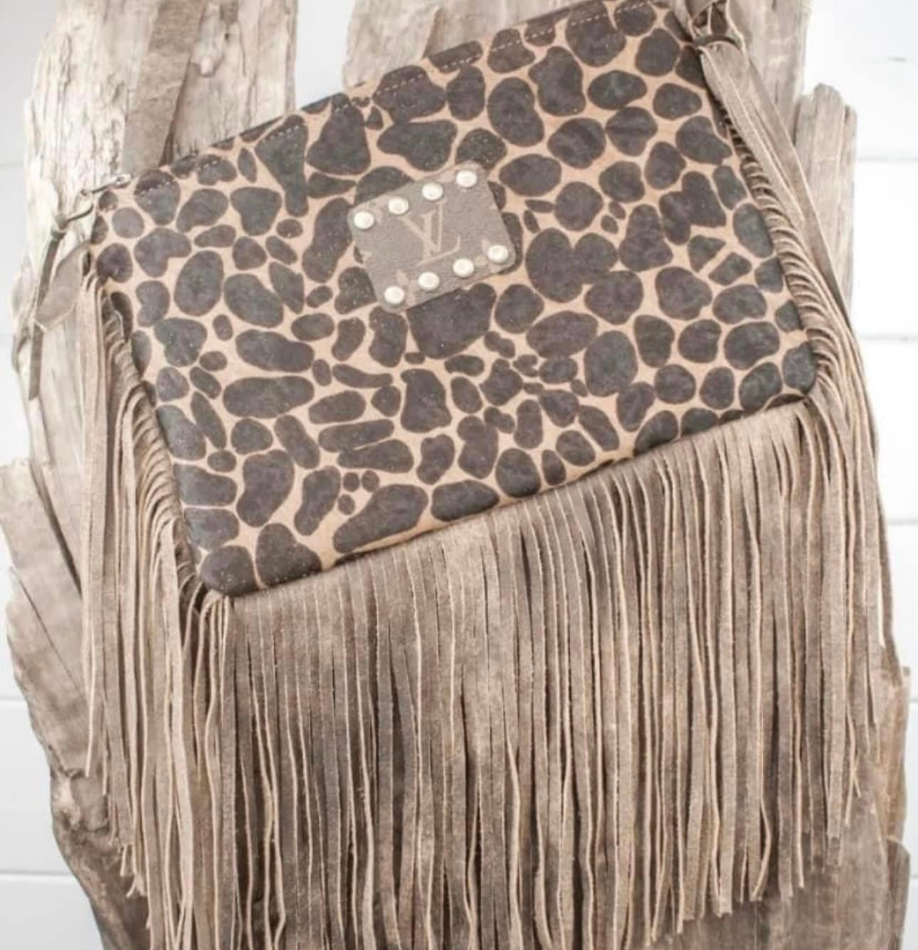 Upcycled Keep It Gypsy Crossbody Giraffe