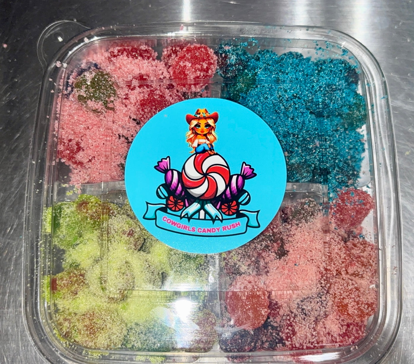 Cowgirls Candy Rush Extreme Sour Or Sweet Fruit Blast Snack Tray