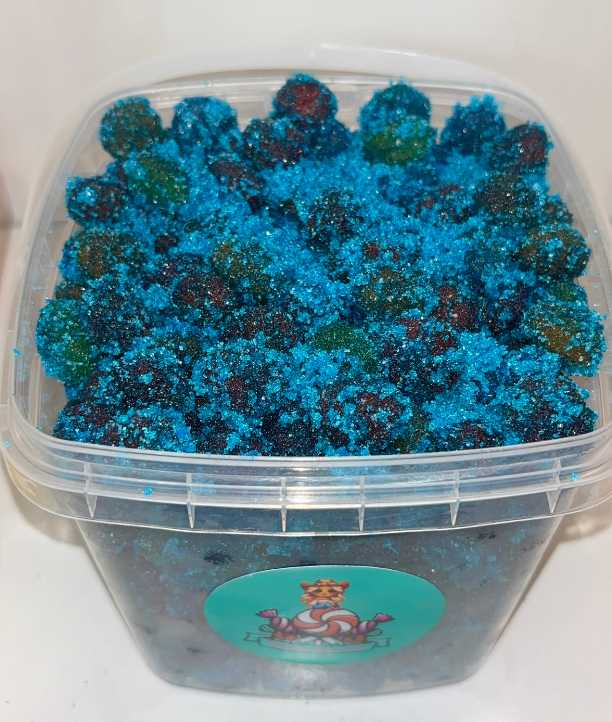 Extreme Sour & Sweet Blue Razz Gushies Bucket 4.5lbs.