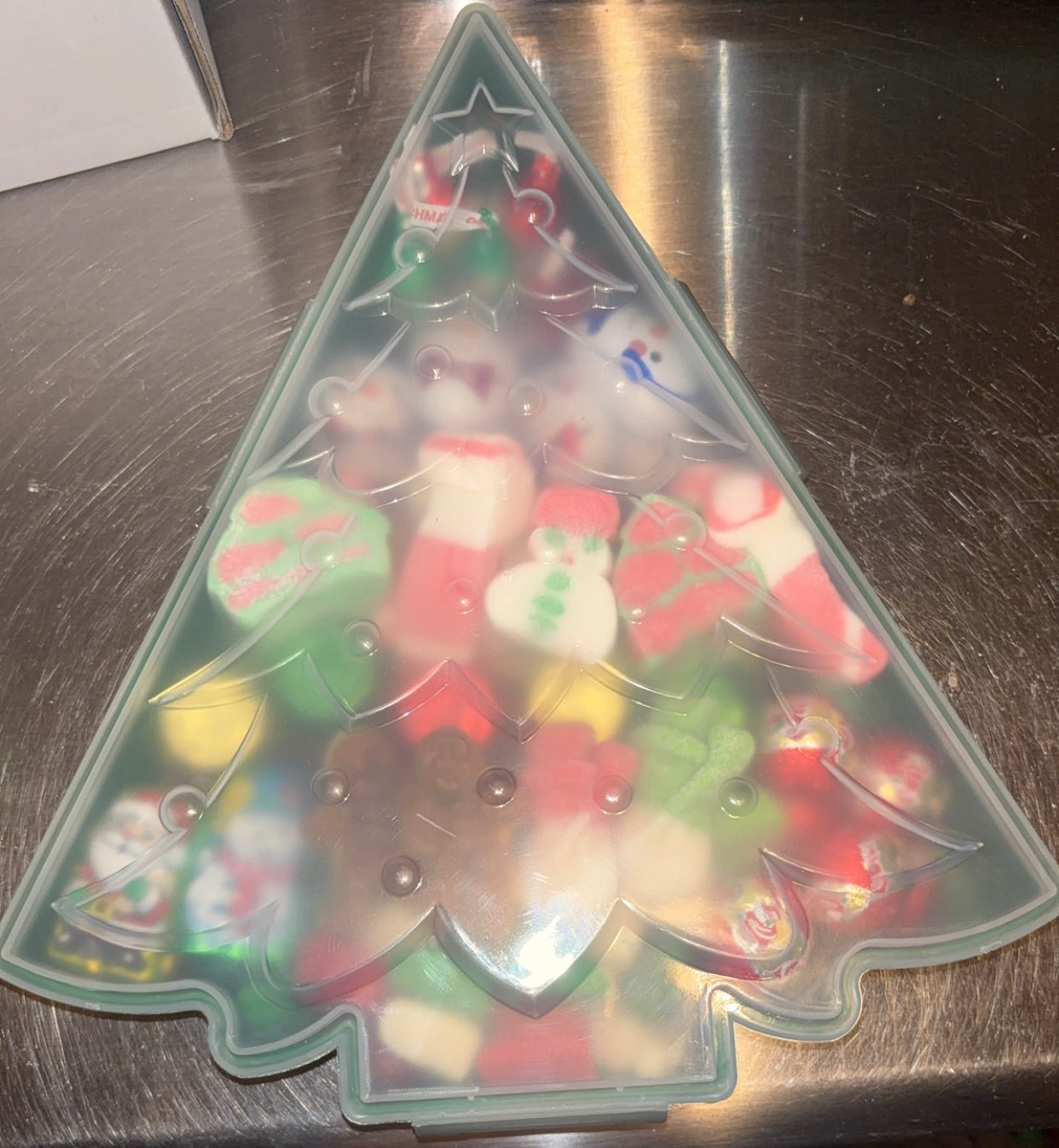 Christmas Tree Candy Box With Chocolate & Gummy Candy