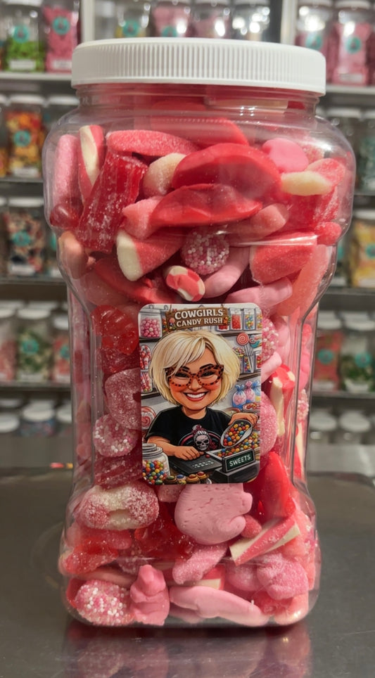 Cowgirls Candy Rush Pink Sweet & Sour Jar