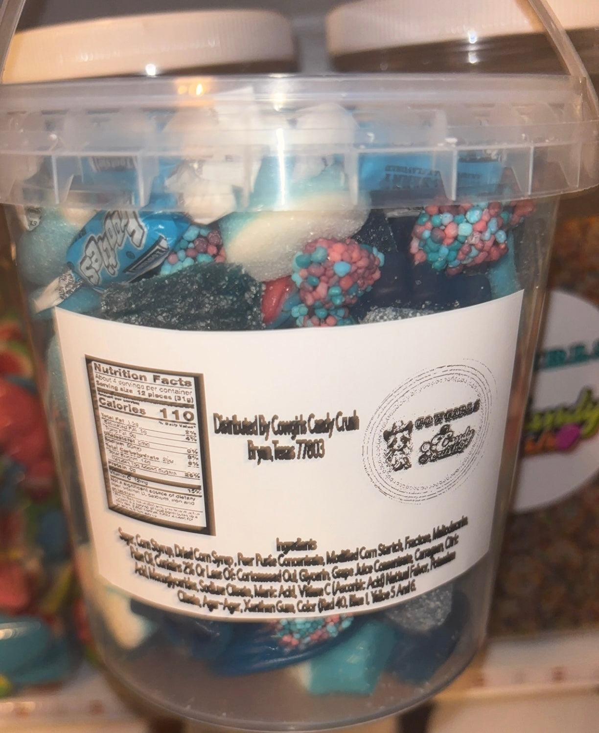 Blue Razz Gummy Bucket 2lbs.