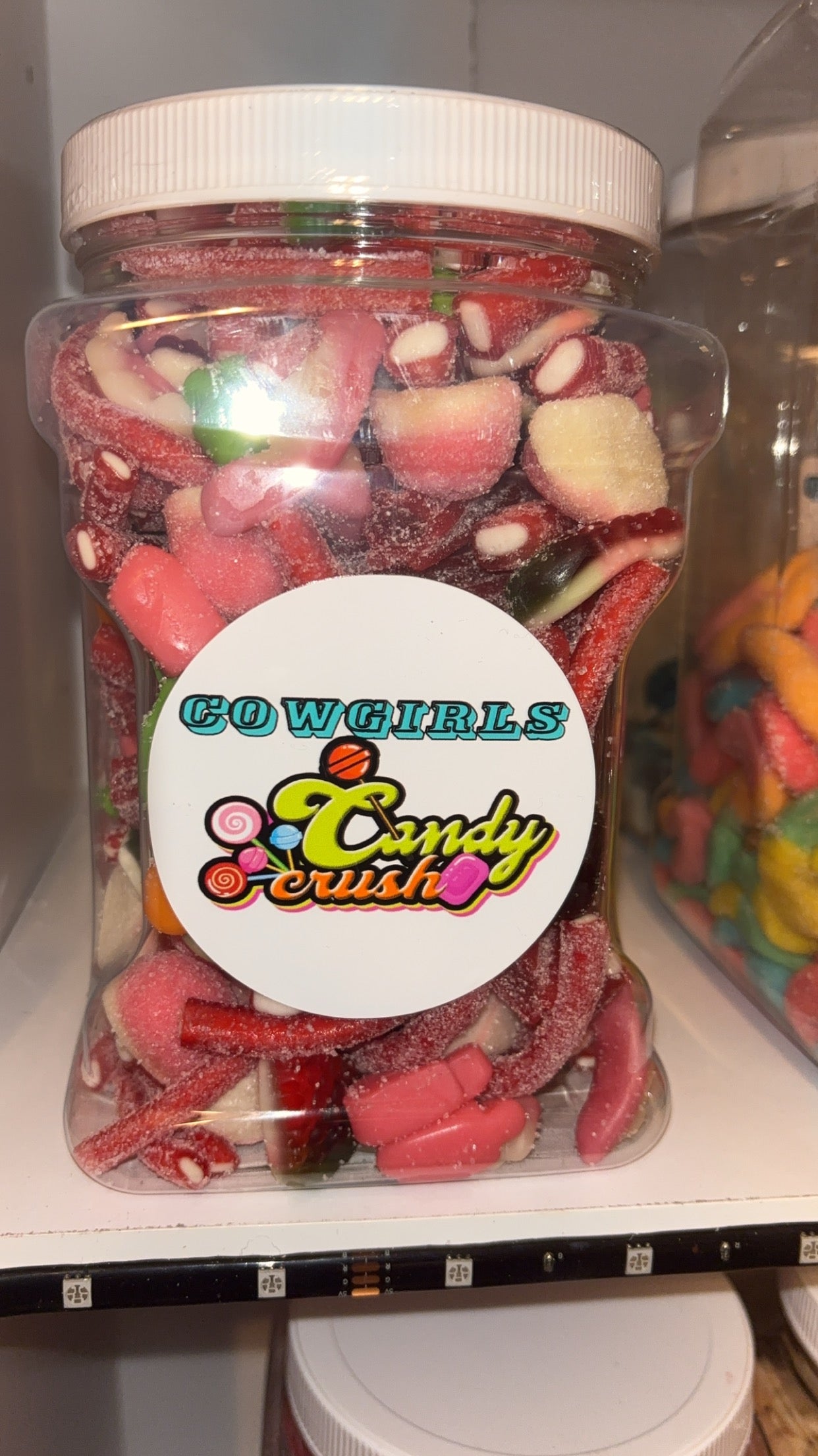 Pink & Red 3lb Candy Jar